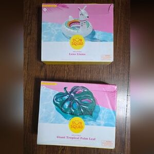 Sun Squad Luxe Llama Kids Swim Float - White